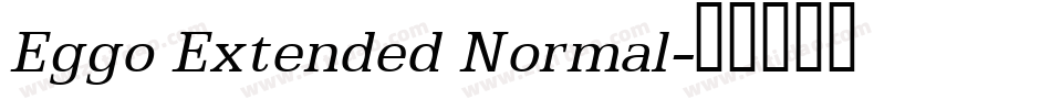 Eggo Extended Normal字体转换